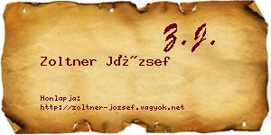 Zoltner József névjegykártya