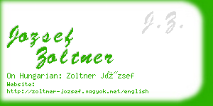 jozsef zoltner business card